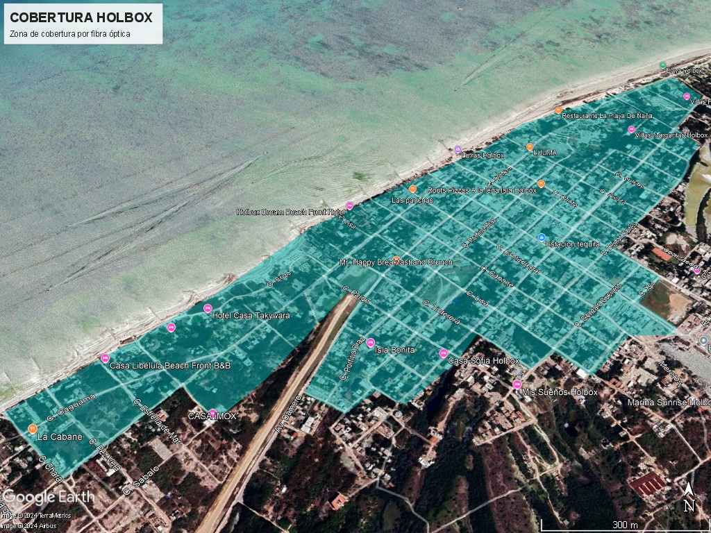 Mapa de cobertura Holbox